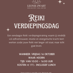 Reiki verdiepingstraining 16 oktober 2026